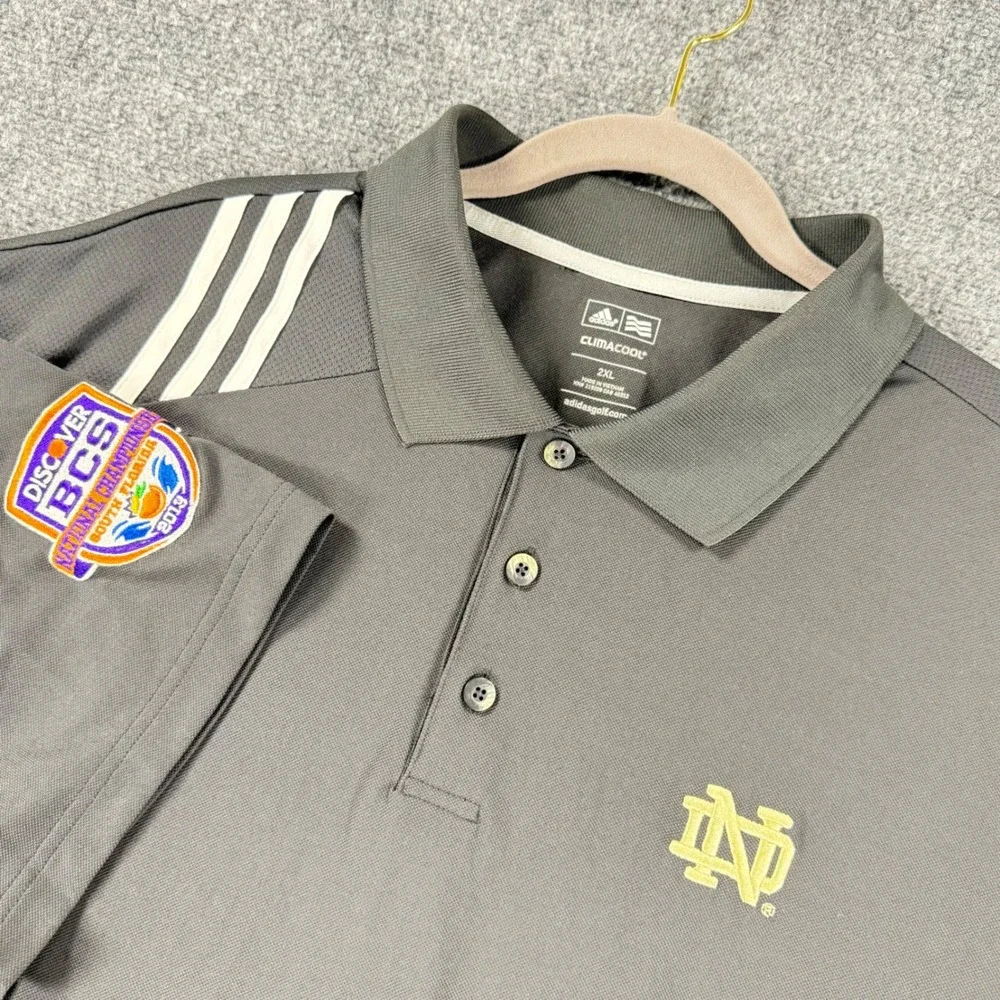 Adidas Notre Dame Fighting Irish 2013 National Championship Polo Shirt Mens 2XL